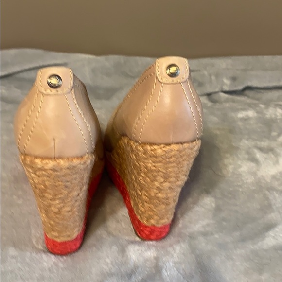 Calvin Klein Jeans Peep Toe Wedges Size 8.5 - Picture 3 of 11